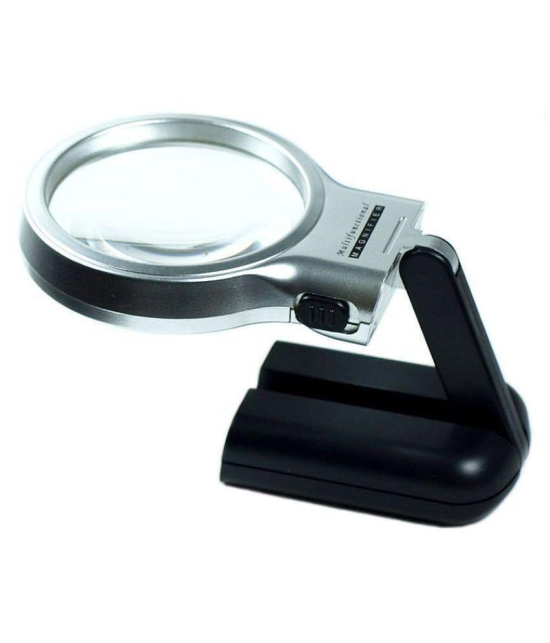 KP2® Multifunctional 3-In-1 Hand-Held Folding Lighted High-Powered Magnifier Glass With 3X Zoom & 2 LED Lights