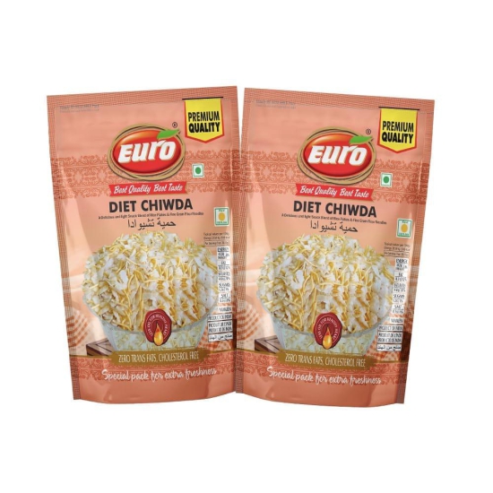 EURO Diet Chiwda Namkeen 350GM | Authentic Taste, Traditional Recipe | Indian Snacks