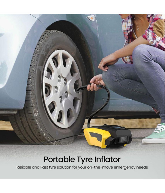 Portronics - Tyre Inflator For All Cars & Motorbikes ( Pack of 1 )