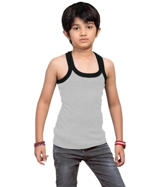 ICONIC ME Multi Color Cotton Solid Boys Vest ( Pack of 5 ) - None