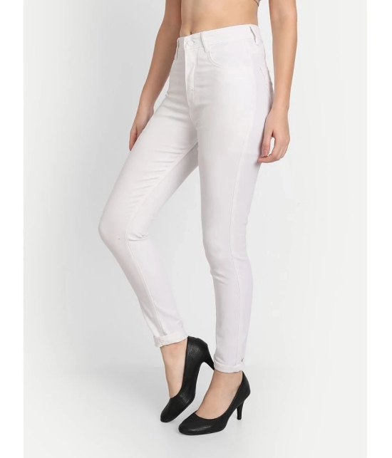 AngelFab - White Denim Skinny Fit Womens Jeans ( Pack of 1 ) - None