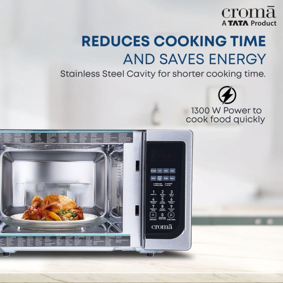 Croma 23L Convection Microwave Oven with LED Display (Black)