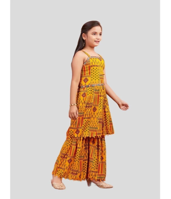 Aarika Yellow Polyester Girls Kurta and Sharara Set ( Pack of 1 ) - None