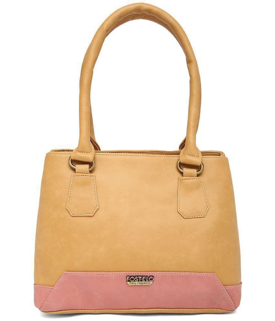 Fostelo - Beige  PU Shoulder Bag - Beige