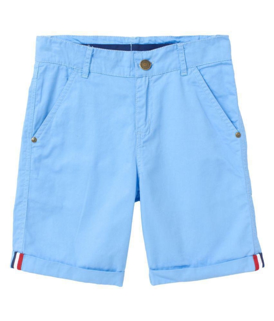 Cub McPaws Boys Regular Fit Sky Blue Fashion Shorts|Cotton | 4 - 12 Years - None