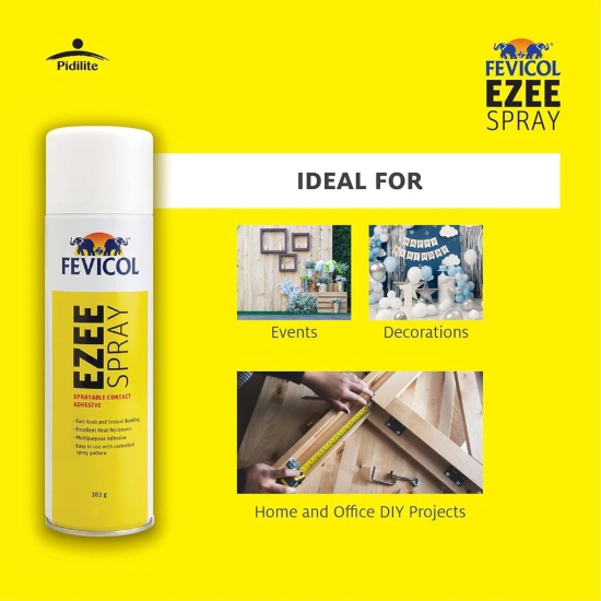 Pidilite Fevicol Ezee Spray DIY Sprayable Adhesive For Soundproofing &  Acoustic Panels (383g)