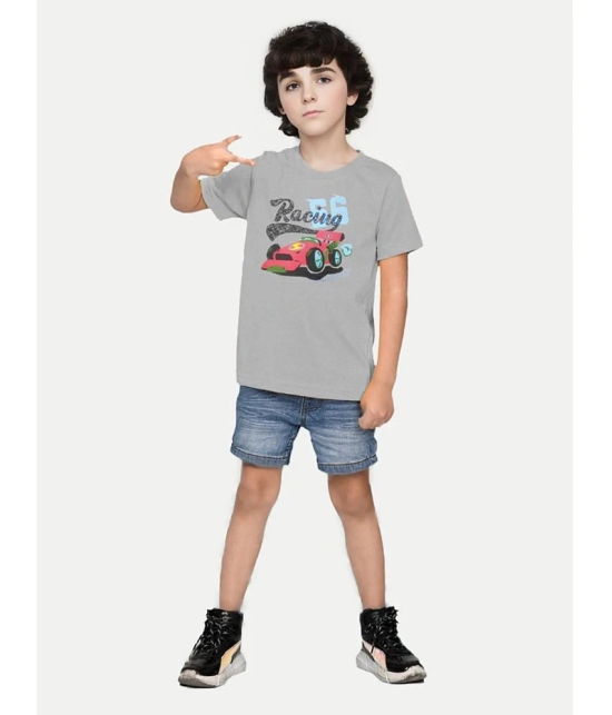 Radprix Grey Cotton Blend Boys T-Shirt ( Pack of 1 ) - None