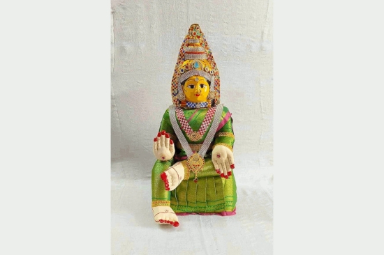 Ammavari Doll Face Set-4 x 5.5 x 12 / Orange