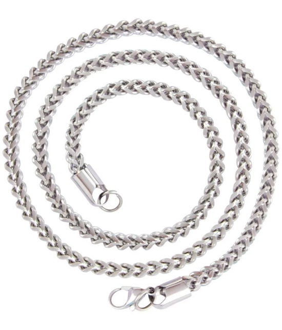 Fashion Frill Limited Edition Double Tone Silver Chain For Men /Boy - None