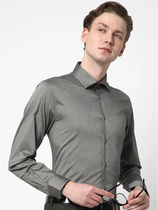 Premium Slim Fit Micro Checked Cotton Formal Shirt