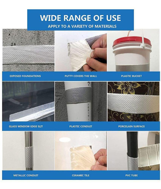 GEEO Super Strong Adhesive Waterproof Permanent Repair Tape Butyl Rubber Aluminum Foil Tape