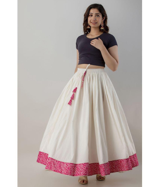 FABRR - White Cotton Women''s A-Line Skirt ( Pack of 1 ) - None