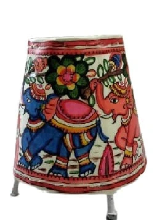 Hand painted elephant design paper lamp shade