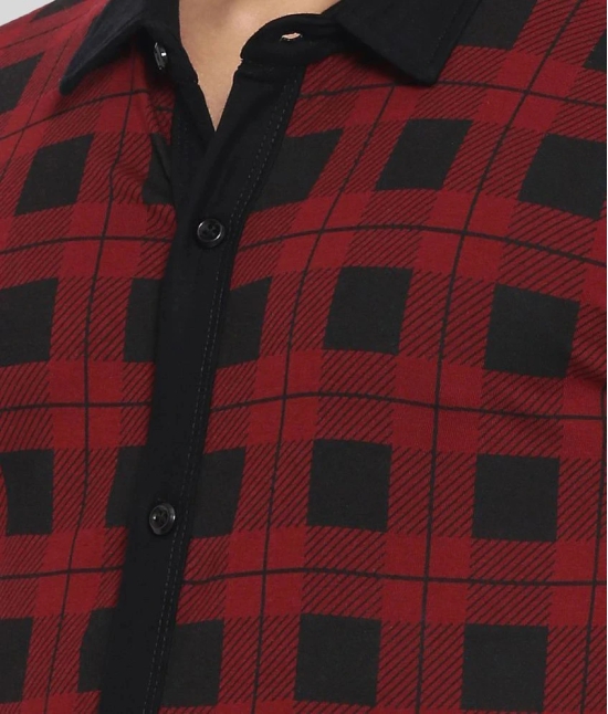 Campus Sutra Cotton Regular Fit Checks Half Sleeves Mens Casual Shirt - Red ( Pack of 1 ) - None