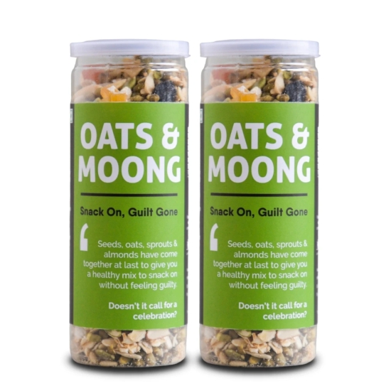 Omay Foods Oats & Moong Mix, 160 gm Jar (Pack of 2) - Trail Mix