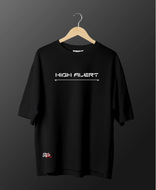 High Alert Unisex Oversize-Black / M