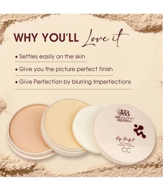 Beauty Berry Age Perfect Oil Control Compact Setting Powder Ivory 20g, Natural Nude (Shade - 04)