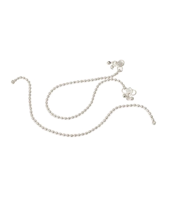 Fashion World Silver Payal Anklet for Girls & Women