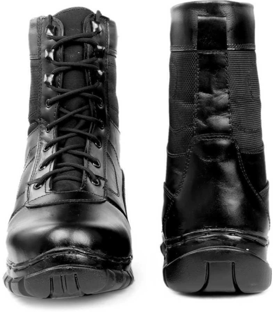 BHADAURIA TRADERS Genuine Leather DMS Army Commando Police Boots For Men  (Black)