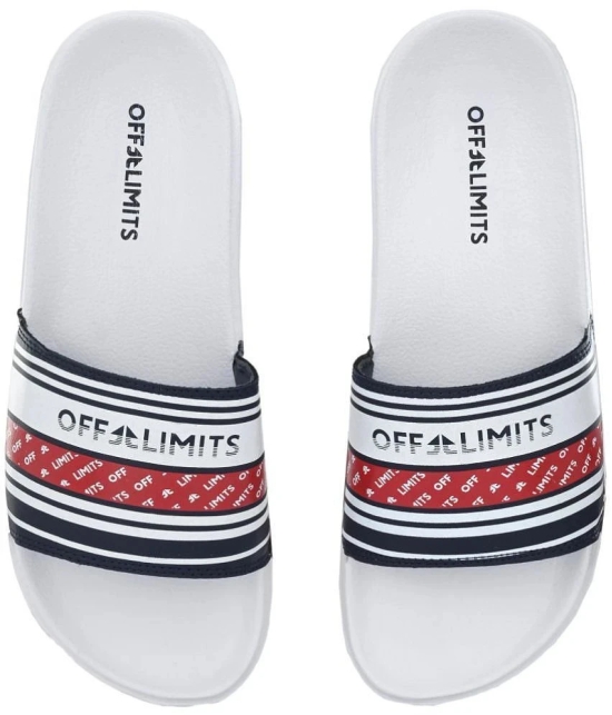 OFF LIMITS - White Mens Slide Flip Flop - None