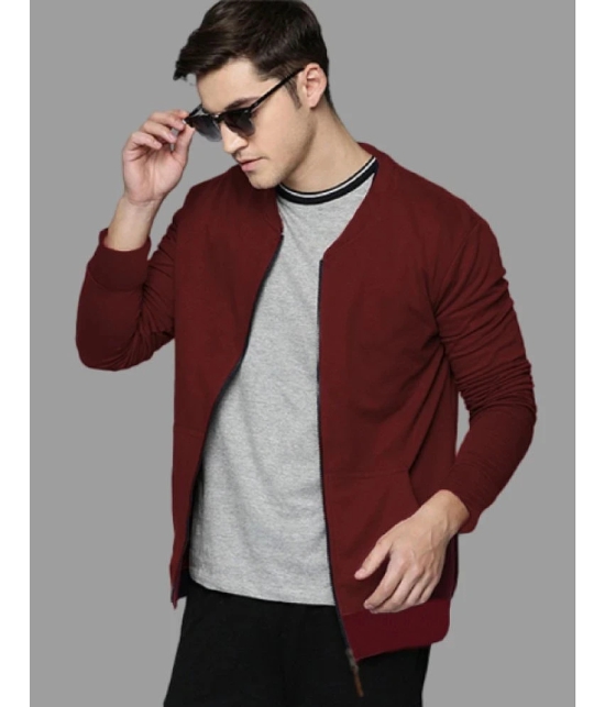 Leotude Fleece Mens Casual Jacket - Maroon ( Pack of 1 ) - None