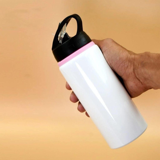 YOGDOTS? Metal Water Sipper white and pink