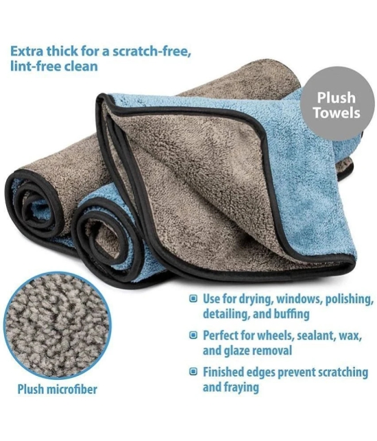 Auto Hub Blue 800 GSM Drying Towel For Automobile ( Pack of 3 )