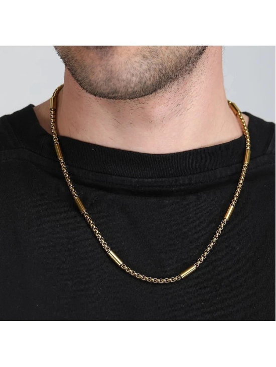 FASHION FRILL Gold Plated Stainless Steel Chain ( Pack of 1 ) - None