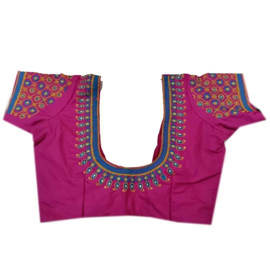 Pink Georgette Embroidery Work Blouse