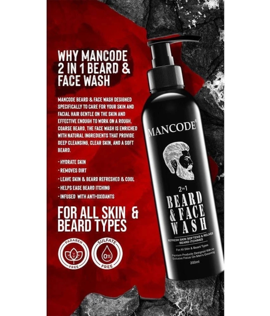 Mancode Face Wash Beard Wash 200 mL