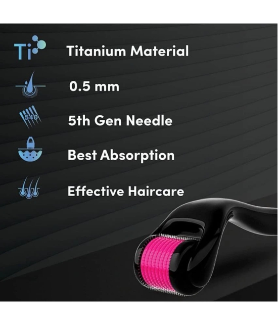 Man Matters Derma Roller for Hair Growth | 0.5mm Titanium Alloy 540 Micro Needles | Activates Hair Follicles | Safe & Effective