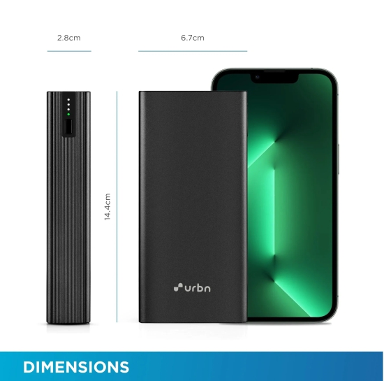 20000 mAh Metal 45W QC+PD Power Bank-Black