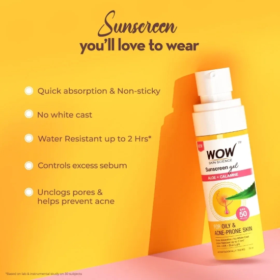 Sunscreen Gel For Oily & Acne Prone Skin | Spf 50 Pa++++ | Lightweight & Quick Absorbing - 50 Ml