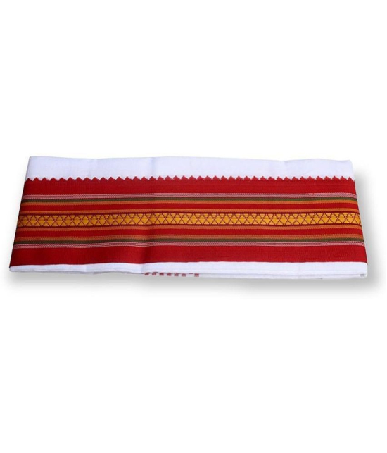 Abhikram - Cotton Bath Towel ( Pack of 1 ) - Red - Red