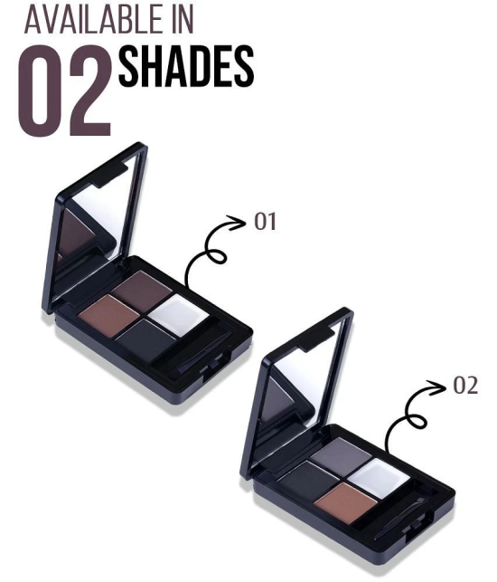 Glam21 4-in-1 eyebrow palette With Micro Pigments Smudge Proof & Lonstay Eye Makeup Kit 9gm Shade-02