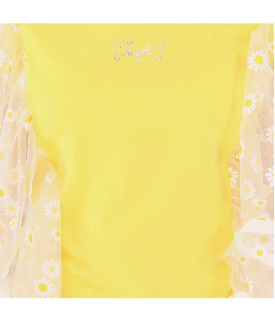 Cutecumber - Yellow Cotton Girls Top ( Pack of 1 ) - None