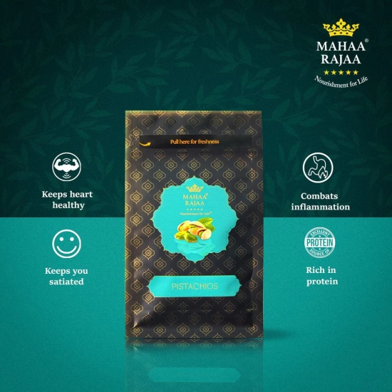 Mahaa Rajaa Inshell Pistachios| Pista, 300g| Roasted and Salted to Perfection| Crunchy, Healthy and Delicious| Permium Quality