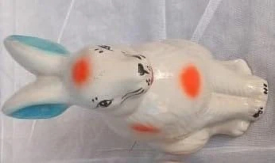 Vintage Hand-Painted Ceramic Rabbit Figurine