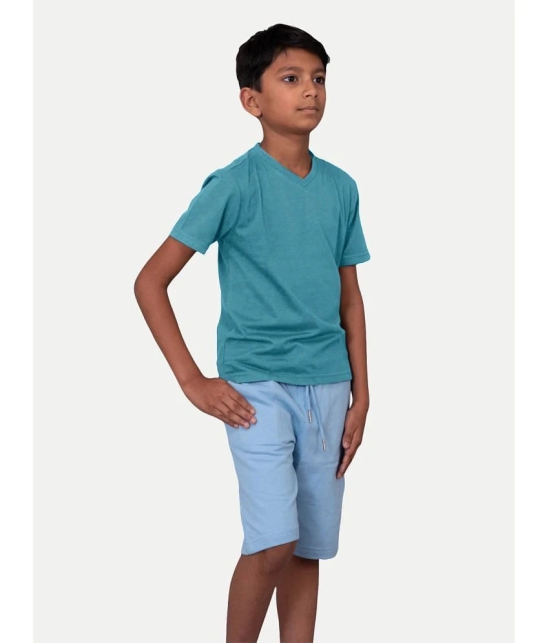 Radprix Light Blue Cotton Blend Boys T-Shirt ( Pack of 1 ) - None