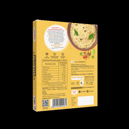 Vattam Little Millet Venpongal Mix, 250 Gm