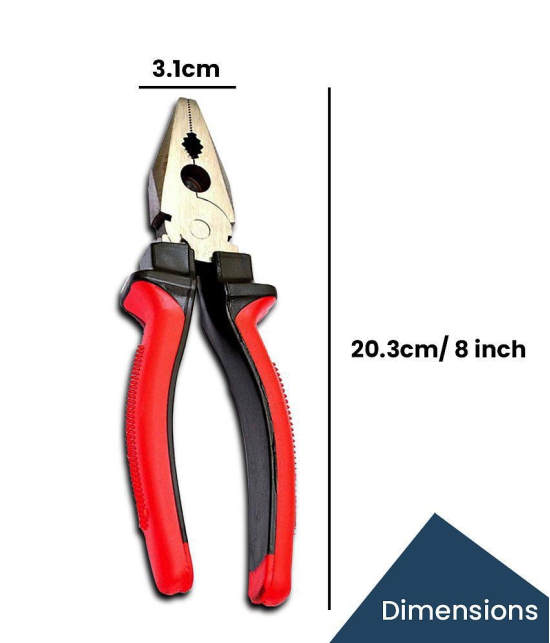 HOMETALES Sturdy Steel tools hardware Combination Plier 8-inch for Home & Professional Use and Electrical Work