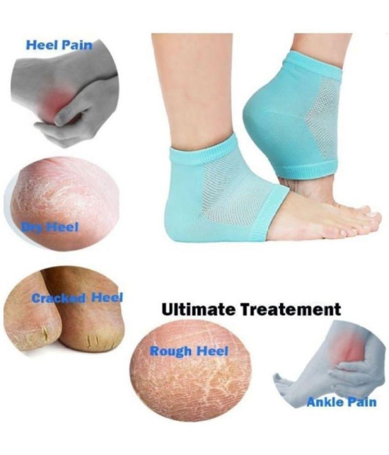 Gatih Pain Relief Heel Socks Foot Wood Polish Gel Socks for Dry Hard Cracked Heel Repair Foot Care 1 no.s