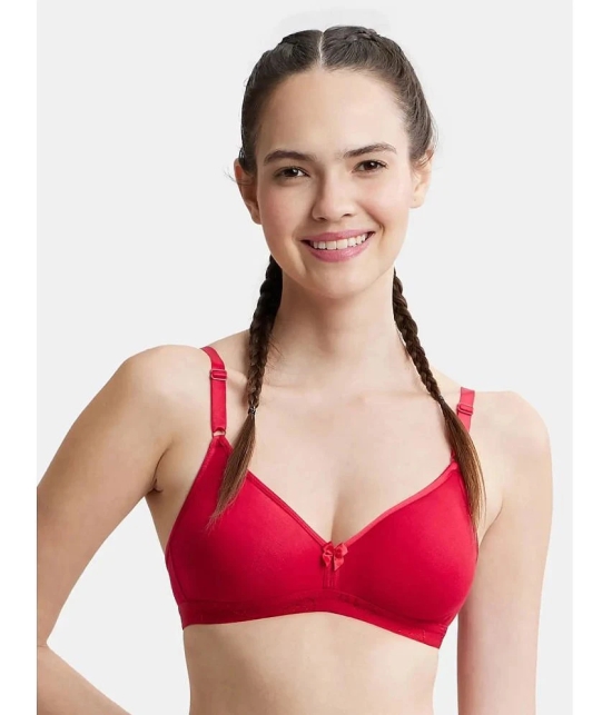 Jockey 1581 Wirefree Non Padded Super Combed Cotton Beginners Bra - Red Love - None