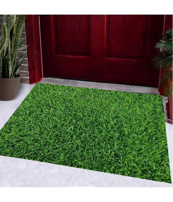 Revexo - Anti-skid Plastic Door Mat ( 40 X 60 cm ) Single - Green - Green