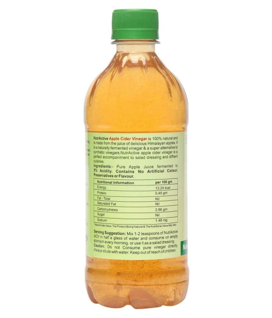 NutrActive Filtered Apple Cider Vinegar 1000 ml Unflavoured Pack of 2