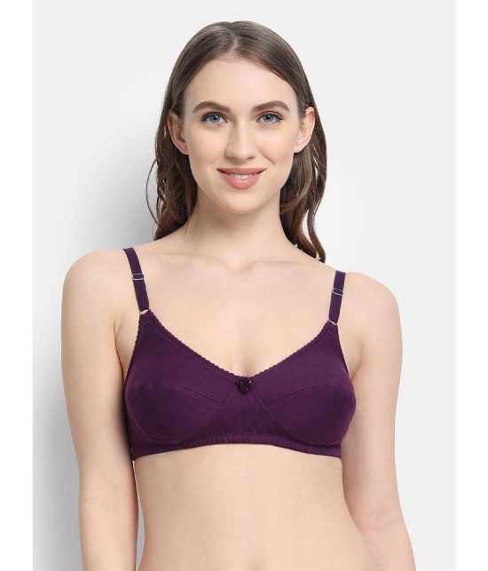 VStar - Wine Cotton Non Padded Women's Everyday Bra ( Pack of 1 ) - None