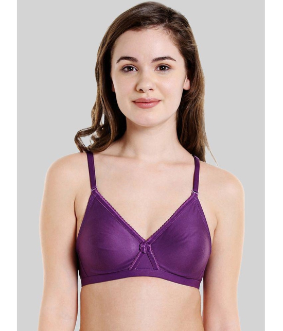 Bodycare Purple Cotton Blend Non Padded Womens Everyday Bra ( Pack of 1 ) - None