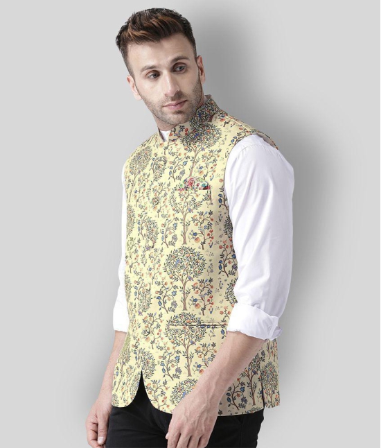 Hangup Multi Cotton Blend Nehru Jacket - None