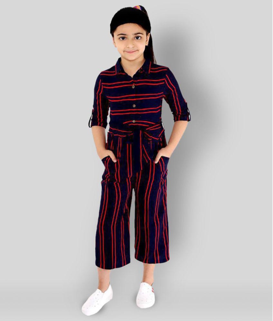 Naughty Ninos - Dark Blue Rayon Girls Pleated ( Pack of 1 ) - None