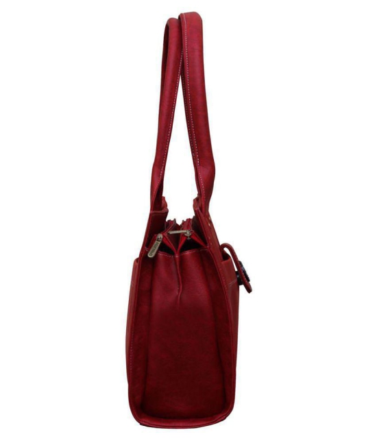 Fostelo -   Red Faux Leather Shoulder Bag - Red